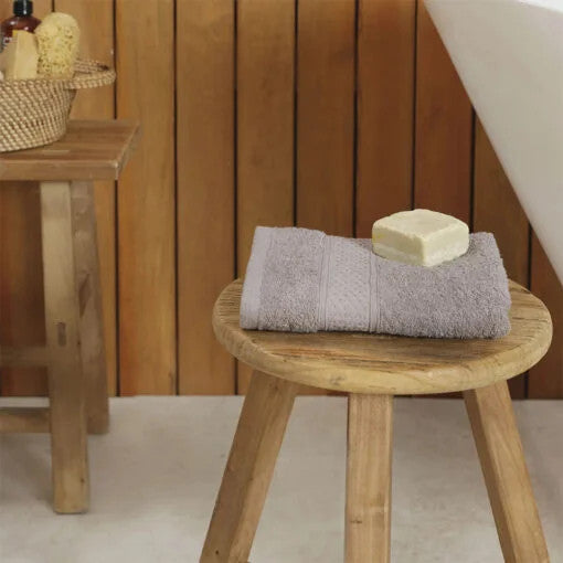 Karaca Home Dielle Recycle 100% Cotton Bath Towels 50x90cm Grey  |   200.20.01.0671