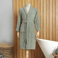 Karaca Home Dielle Green Recycle Men’s Recycled Cotton Bathrobe L/XL – 61x110x115cm |  200.20.01.0687