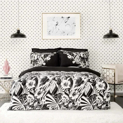 Karaca Home Pio Satin Single 100% Cotton Duvet Cover Set [Black] |  200.21.01.0032