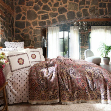 Karaca Home Ariana Red Double Nish Set Bed Sheet 240x260cm | 200.21.01.0047