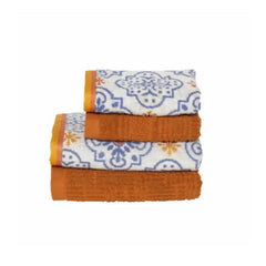 Karaca Home Frela 100% Cotton 4Pcs Face-Bath Towels Set Blue |  200.21.01.0162