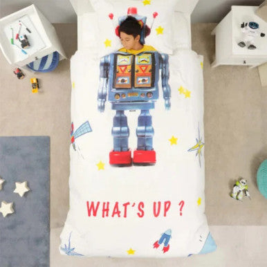 Karaca Home Young Robot 100% Cotton Single Duvet Cover Set | 200.21.01.0442