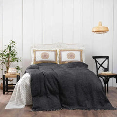 Karaca Home Valley Black Double Blanket Sheet Set |  200.21.01.0588