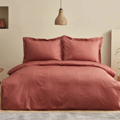 Karaca Home Uniq 100% Cotton Single Satin Duvet Cover Set [Terracotta] |  200.21.01.0696