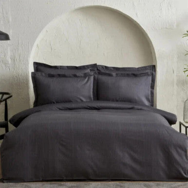 Karaca Home Uniq 100% Cotton Satin Double Duvet Cover Set [Anthracite] |  200.21.01.0701