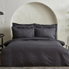 Karaca Home Uniq 100% Cotton Satin Double Duvet Cover Set [Anthracite] |  200.21.01.0701