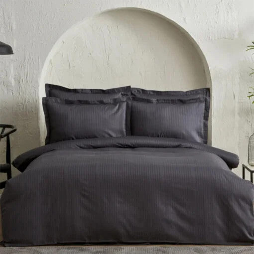 Karaca Home Uniq 100% Cotton Satin Single Duvet Cover Set [Anthracite] |  200.21.01.0702