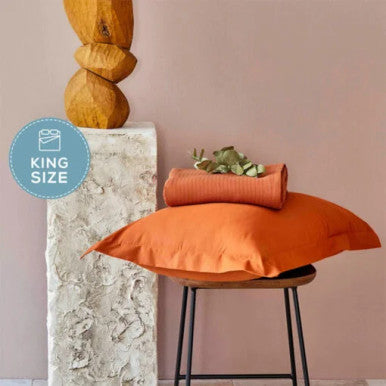 Karaca Home Back To Basic %100 Cotton King Size Duvet Cover Set [Tile] |  200.21.01.0724