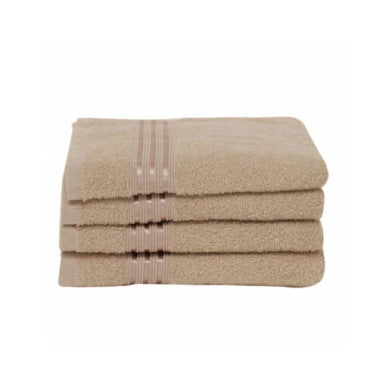 Karaca Home Stripe 4Pcs Face Towels Set 50x90cm Beige |  200.21.01.0730