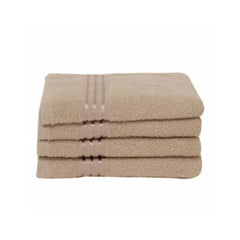 Karaca Home Stripe 4Pcs Face Towels Set 50x90cm Beige |  200.21.01.0730