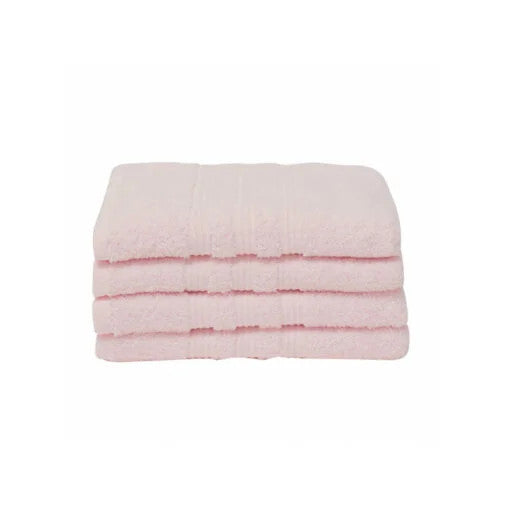 Karaca Home Road 100% Cotton 4Pcs Face Towels Set 50x90cm Powder |  200.21.01.0735