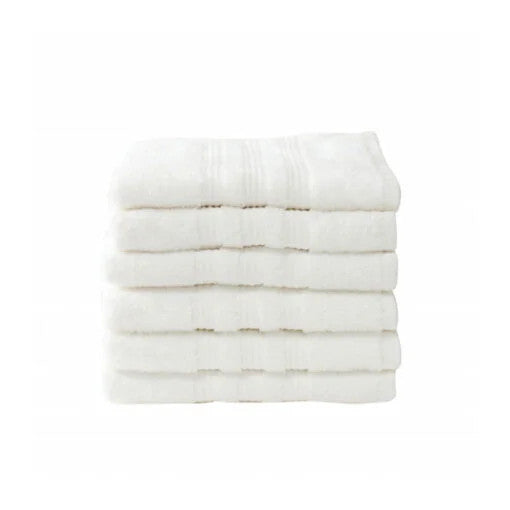 Karaca Home Road 100% Cotton 6Pcs Face Towels Set 50x90cm Off-White |  200.21.01.0737