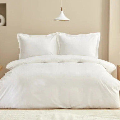 Karaca Home Uniq 100% Cotton Satin Double Duvet Cover Set [White] |  200.21.01.0748