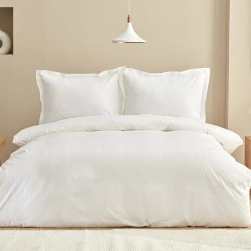 Karaca Home Uniq 100% Cotton Single Satin Duvet Cover Set [White] |  200.21.01.0749