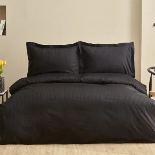 Karaca Home Uniq 100% Cotton Single Satin Duvet Cover Set [Black] |  200.21.01.0751