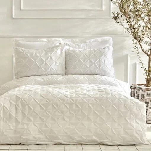 Karaca Home White Collection Castello 100% Cotton – Double Punto Duvet Cover Set [White] |  200.22.01.0113