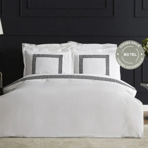 Karaca Home White Collection Juanita 80 Thread 100% Cotton – Double Percale Duvet Cover Set |  200.22.02.0039
