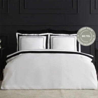 Karaca Home White Collection Charlotte – Double Satin Duvet Cover Set [White] |  200.22.02.0041
