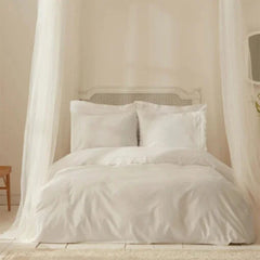 Karaca Home White Collection Tina 100% Cotton Double Duvet Cover Set Lace White |  200.22.04.0004