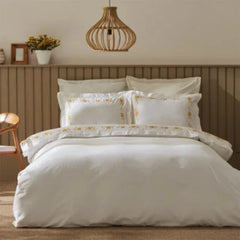 Karaca Home Nature Lover Nora Bamboo Embroidered Double Duvet Cover Set [Yellow] |  200.22.04.0007