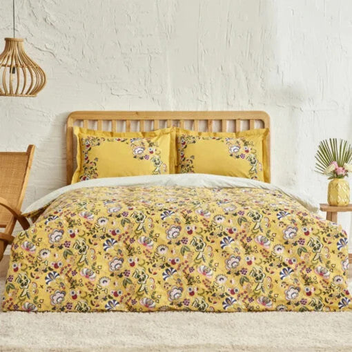 Karaca Home Lansy Yellow 100% Cotton Single Duvet Cover Set |  200.22.05.0045