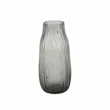 Karaca Home Janis Glass Vase [31.5×9.5x5cm] Grey | 200.22.11.0006