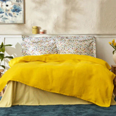Karaca Home Noya 100% Cotton Double Bedspread Set [Yellow] |  200.22.14.0024