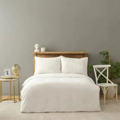 Karaca Home Lori Beige Piping 100% Cotton Satin Double Duvet Cover Set |  200.22.14.0120