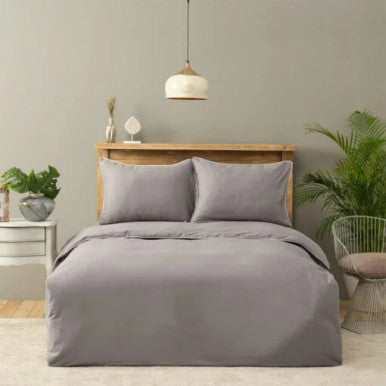 Karaca Home Grey Off-White Piping 100% Cotton Satin Double Duvet Cover Set |  200.22.14.0190