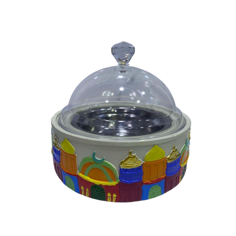 Ramadan Resin Colorful Mosque Dome Snack Bowl Holder | 2002-102