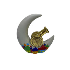 Ramadan Resin Crescent Cannon Incense Burner – Multicolor Mosque Design | 2002-11
