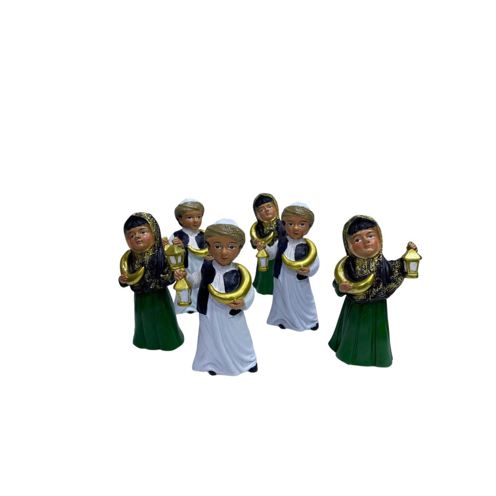 Ramadan Resin Lantern Figurine Set (6 Pieces) | 2002-1
