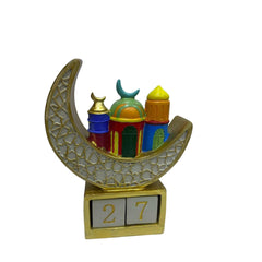 Ramadan Resin Crescent Moon Calendar Decor | 2002-23