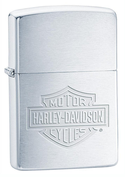 Zippo Harley-Davidson Bar & Shield Windproof Lighter - Brushed Chrome | 200HD.H199