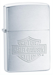Zippo Harley-Davidson Bar & Shield Windproof Lighter - Brushed Chrome | 200HD.H199