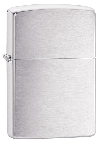 Zippo Brushed Dark Chrome Lasered Logo Windproof Lighter | 24485