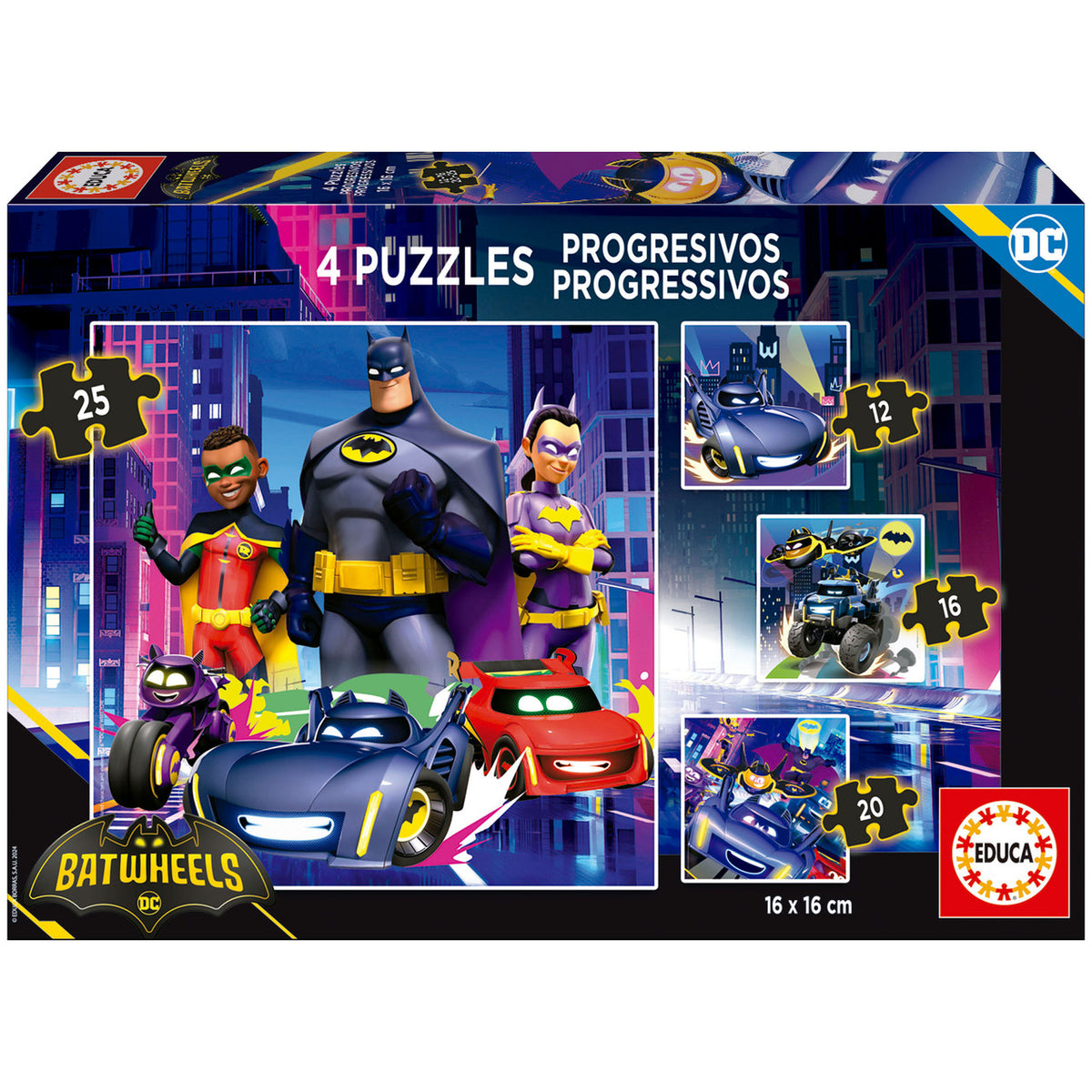 Educa Batwheels - 4 ألغاز تدريجية | 20105