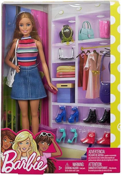 Barbie Doll with Shoes Accessory Pack | MTBBFVJ42