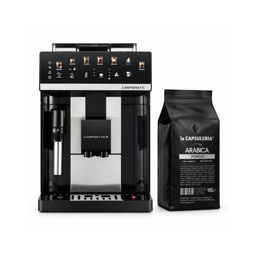 Campomatic Fully Automatic Espresso Machine with 1kg Arabica Coffee Beans | CM150TC