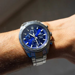 Casio Edifice Men Chronograph Watch - Silver Blue | EFR-574D-2AVUDF