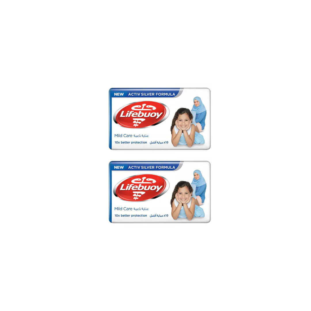 Lifebuoy Mild Care Antibacterial Bar Soap 115g 1+1 Free | 289751