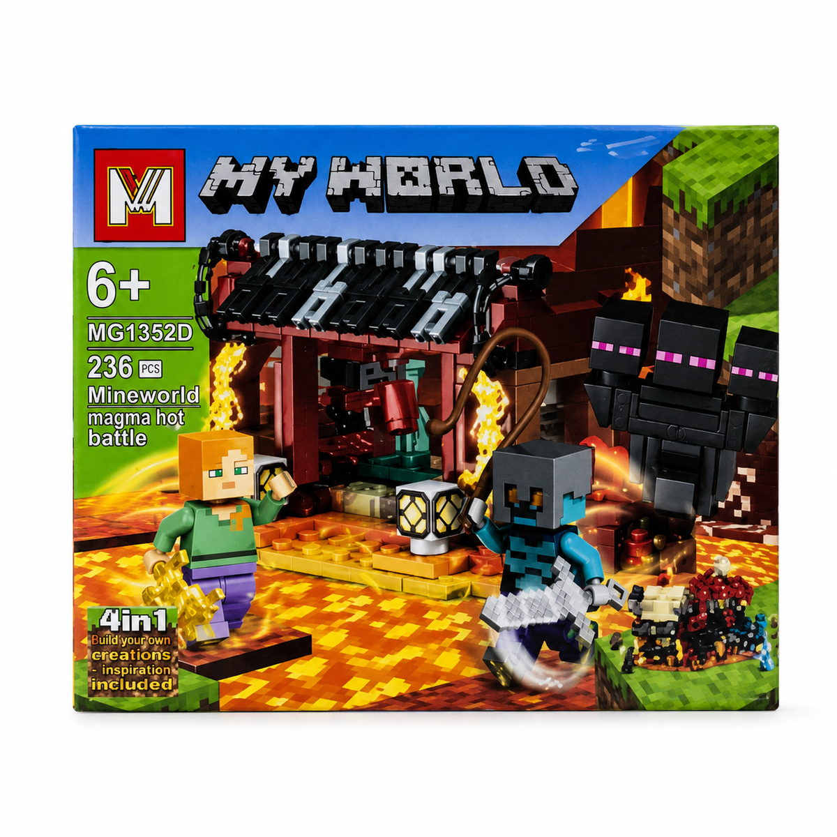 My World Lava Portal Battle Building Block Set | MG1352A Style 2