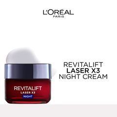 L'Oréal Paris Revitalift Laser x3 Anti-Aging Moisturizing Night Cream - 50ml