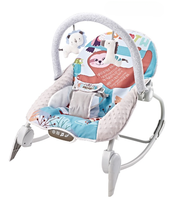 Baby Rocker Chair with Music & Soft Toys - Sloth & Friends Theme | 27271