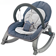 Baby Rocker Chair with Adjustable Recline & Plush Toys - Blue | 27273