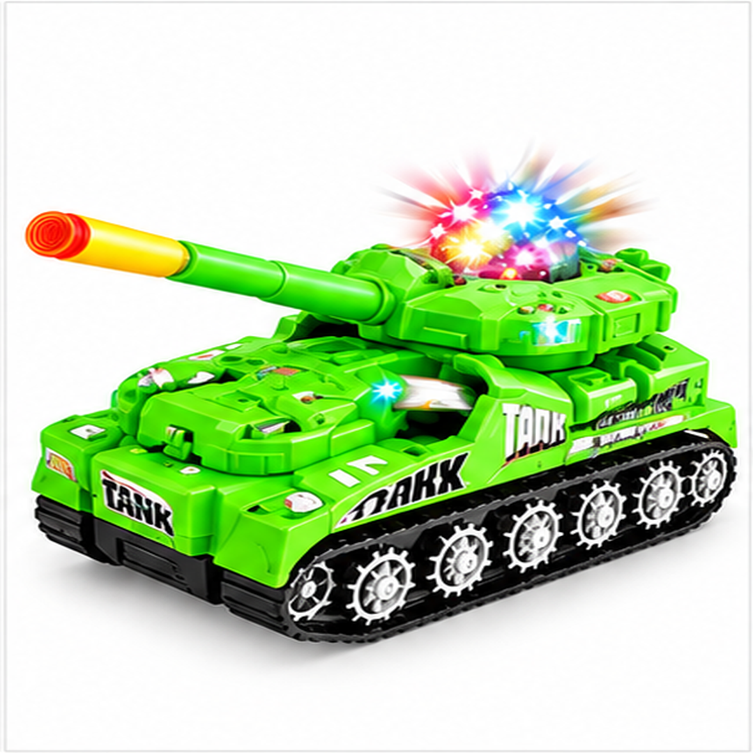 Kids Electric Light & Sound Toy Tank - Green | 2840