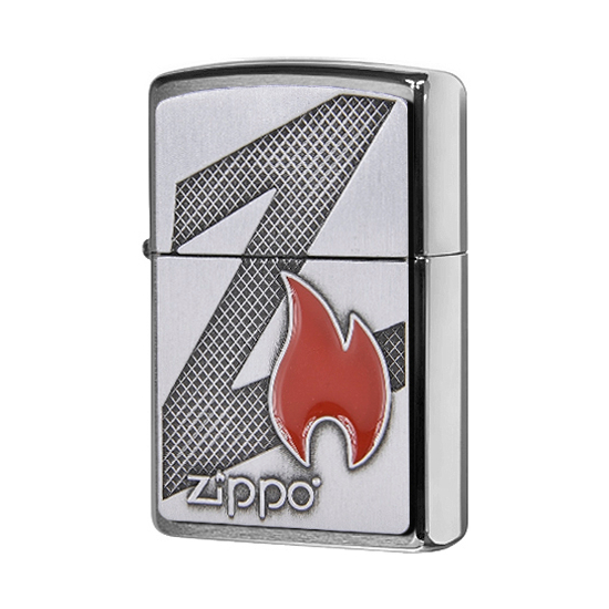 Zippo Z Flame Brushed Chrome Lighter | 29104