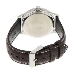 Casio Men 3H Watch - Silver / White / Brown | MTP-1381L-7AVDF