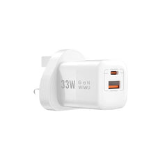WIWU 33W PD+QC Wall charger/ EU plug, Wi- U008 White | WI-U008-WT