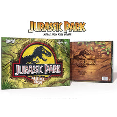 Doctor Collector Jurassic Park Logo Metal Sign